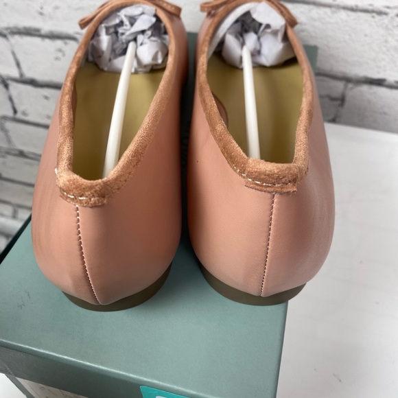 C.Paravano Leather Ballet Flats with Bow Women's 11 EU 42 Pink Low Heel SlipOn - Picture 5 of 8